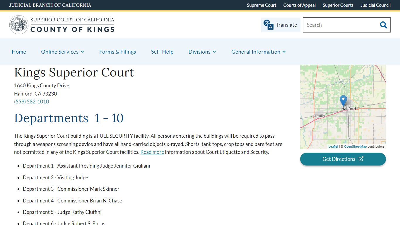 Kings Superior Court | Superior Court of California | County of Kings